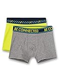 Sanetta Jungen Elite Grey Mel. Hipshorts f r Jungen im Doppelpack von Sanetta in Graumelange und Lemon Gr n mit elstischem Webbun, Grau, 164 EU