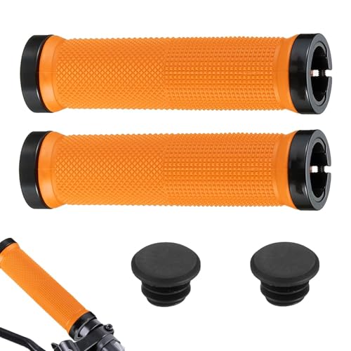 Puños para manillar de bicicleta, mangos de fijación para manillar de bicicleta, agarre suave, diseño antideslizante, asas de bloqueo de manillar de doble bloqueo para manillar de bicicleta con