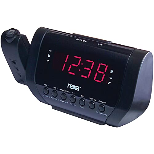 Naxa NRC-173 Projection AM/FM Dual Alarm Clock