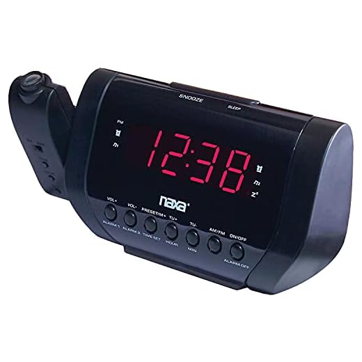 Naxa NRC-173 Projection AM/FM Dual Alarm Clock
