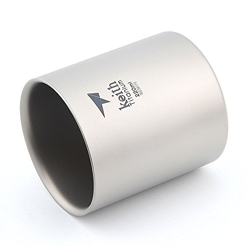 Keith 220ml/600ml Titanium Mug Vacuum Cup Double Walled Ultralight Titanium Mugs Cups Lightweight Portable Camping Hiking (Ti3301-220ml) - Image 4