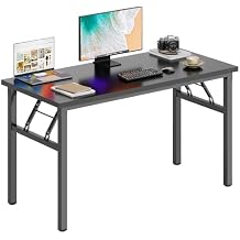 DlandHome 47 inches Folding Table Computer Desk Portable Activity Conference Table Home Office Desk, Fully Assembled Black DND-ND5-120BB