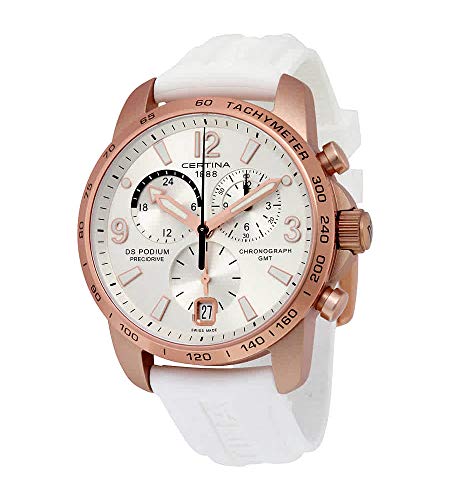 Certina DS Podium Silver Dial Aluminum White Rubber Men's Watch C0016399703701