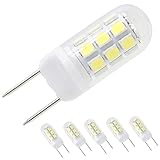 All New LED G8 Light Bulb, G8 GY8.6 Bi-pin Base LED, Dimmable 3W 120V 20W 35W Halogen Replacement Bulb for Under Counter Kitchen Lighting, Under-Cabinet Light, Puck Light 5-Pack (Daylight White)