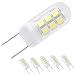 All New LED G8 Light Bulb, G8 GY8.6 Bi-pin Base LED, Dimmable 3W 120V 20W 35W Halogen Replacement Bulb for Under Counter Kitchen Lighting, Under-Cabinet Light, Puck Light 5-Pack (Daylight White)
