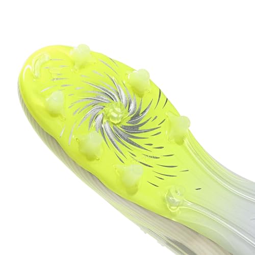adidas Femme F50 SPARKFUSION League Low Firm Ground/Artificial Ground Football Boots Womens, FTWR White/Iron met./Hi-res Yellow, 42 2/3 EU