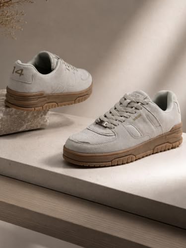 Image of WROGN Men's Genuine Suede Leather Sneakers | Solid Pattern