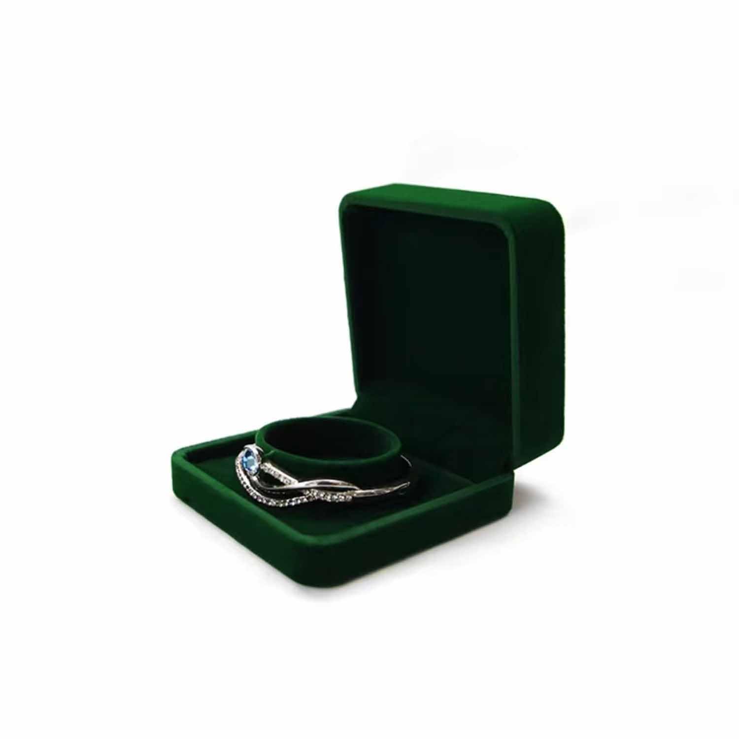 FAYADA Bracelet Box Gift Velvet Bangle Gift Box Green Bracelet Box Display Jewelry Box Jewelry Storage Case for Wedding, Proposal, Birthday and Anniversary ONE PACKET