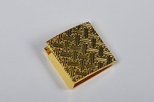 Shijian Alloy Sword Collar Habaki For Japanese Samurai Swords With Regular Pattern Golden #TOP4