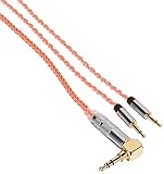 Monolith Dual 2.5mm to 3.5mm Headphone Cable - 5 Feet - Pink with Oxygen Free Copper Braided...