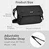 KONO Messenger Bag, Umhängetasche Herren Wasserdichte, Leichte Freizeit Crossbody Tasche mit Mehreren Fächern für 13 Zoll Laptop (Schwarz) #4