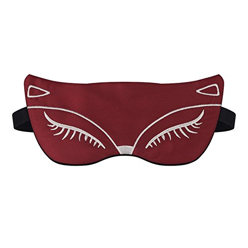 Drasawee Lovely Comfort Sleeping Ice Bag Stuffed Eye Mask Blindfold Wine Red