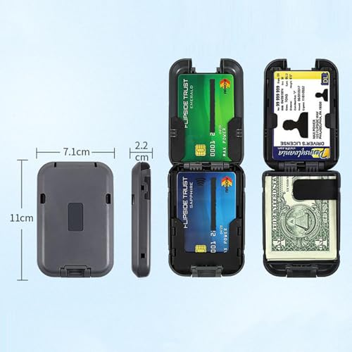 Slim Wallet RFID Blocking Wallet For Men Removable Money Metal Wallet With Money Clip For Men Crush Resistant2