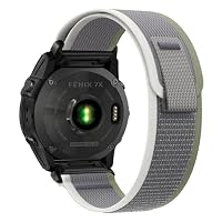Bracelet QuickFit 26mm Nylon élastique Pour Garmin Fenix 8/7X/6X/5X, Tactix, Enduro - Noir