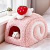 Hamster Bed Small Animals Bedding House Soft Cozy Cute Hideout Habitat for Small Pets Ferret Gerbil Sugar Gliders Chinchilla, Pink