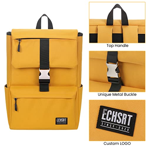Echsrt Yellow Laptop Backpack Water Resistant Bookbag Fits 15.6 Inch Computer, Wide Open Travel Casual Daypack #TOP5