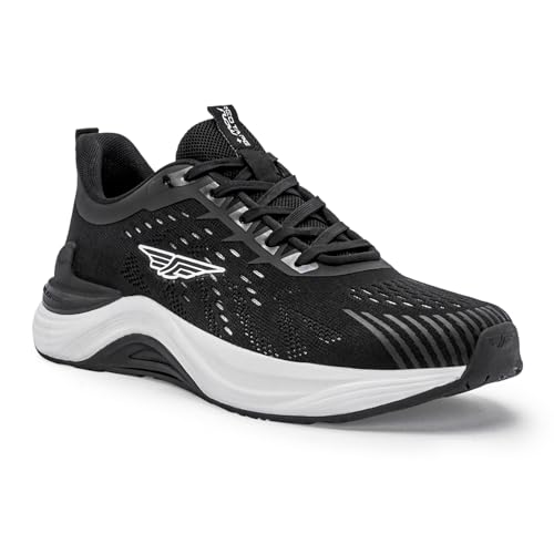 Image of Red Tape Men's Walking Shoes Black Mesh Round Slipon
