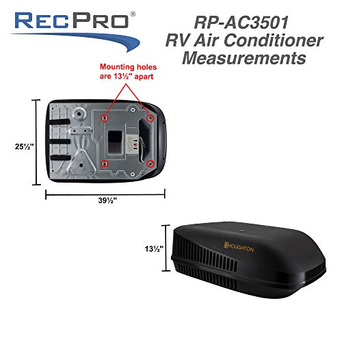 Recpro Rv Air Conditioner 13500 Btu Cooling Only | Quiet Ac | 110-120V | Non-Ducted | All-In-One Unit | Easy Installation | Rv Ac Unit (Black) #TOP2