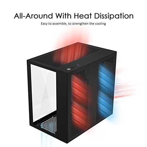 Szd S580 Atx Mid-Tower Pc Gaming Case, Front I/O Usb Type-C Port, Dual Tempered Glass Side Panel, Magnetic Design Dust Filter, Water-Cooling Ready (Black) #TOP4