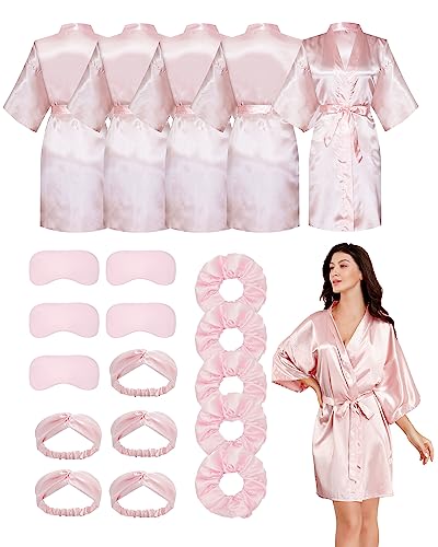 Image of EPLAZA 20 Pcs Bride Bridesmaid Robes Women Satin Robe Wedding Bridal Party