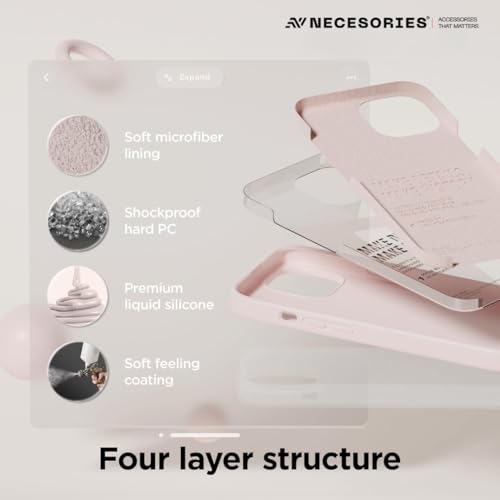 Image of Liquid Silicone Case Compatible for iPhone 15 Plus Lovely Pink | Slim Back Cover | Soft Touch Bumper | Shockproof Drop Protection | Microfiber Cloth Inside | Sleek Solid Design