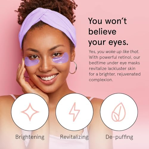 grace & stella Under Eye Masks With Retinol - Revitalizing Under Eye Patches for the Appearance of Wrinkles and Dark Circles - Gel Eye Mask Under Eye Patches - Vegan, Cruelty-Free (6 Pairs) - 2