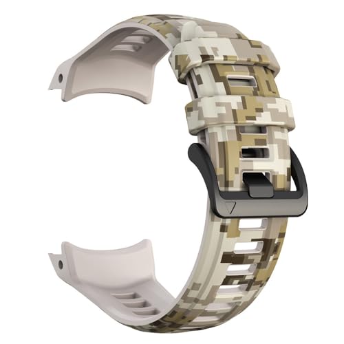 22mm 26mm 迷彩プリントブレスレット Garmin Instinct 3用バンド Instinct E用リストバンド Garmin Fenix 8用ストラップ Approach S70用 デザートカモフラージュ 26mm