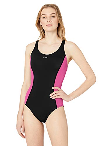 Nike Swim Women's Color Surge Powerback One Piece Swimsuit, fire Pink, Medium