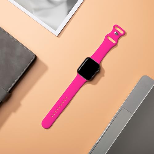 Sport Bands Compatible with 42mm 44mm 45mm 41mm 38mm 40mm Apple Watch Bands for Women Men,Compatible with Soft Silicone Apple Watch Series 6 Bands for Women Men Series SE 8 7 6 5 4 3 2 1 Pack