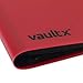 Vault X 4 Pocket Trading Card Strap Binder, 160 Cards, Standard, 20 Side-Loading Pages, TCG (Red)