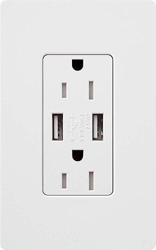Miniatura 6 de Lutron Claro - Toma dúplex USB de 15 amperios  CAR-15-UBTR-BL  Negro