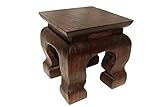 Design by UnseenThailand Mini Table Buddha Statue Stand Worship Pedestal Thai Wood Carving....