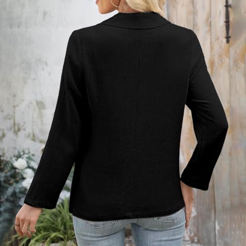 Blazers for Women Business Casual Lightweight Suit Jackets 2025 Fashion Fall Work Office Clothes with Pockets3