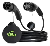 BlueAmp EV Ladekabel mit Aufbewahrungstasche, Modus 3 Typ 2 auf Typ 2 EV Schnellladekabel, 11KW 16A 5M Elektroauto Ladekabel, 3 Phasen Typ 2 Ladekabel für EV & PHEV