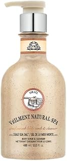 Veilment Natural Spa Dead Sea Salt Body Scrub & Cleanser, 13.5 Ounce