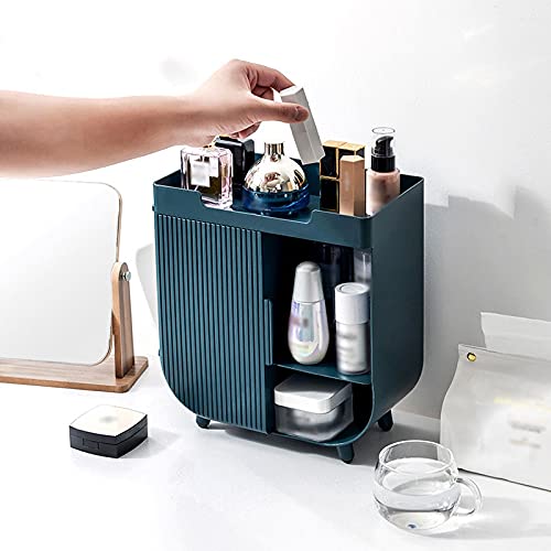 Organizzatore di trucco Grande capacità condimento multifunzione tavolino desktop scatola di immagazzinaggio cosmetico for la cura della pelle del rossetto rack rack rack Conservazione del trucco