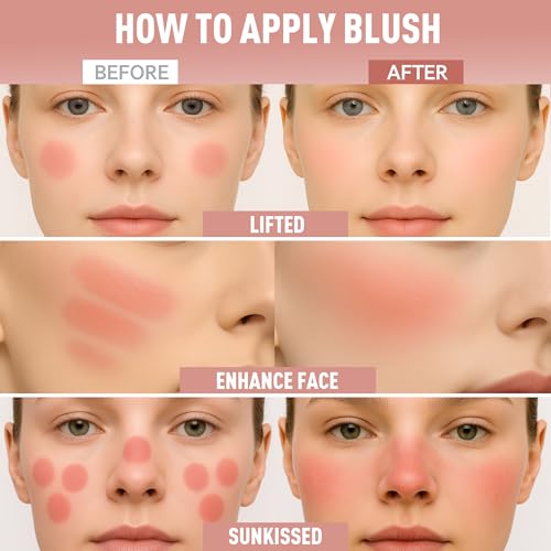 FV Colorete Líquido, Alta Pigmentación, Duración Extendida, Efecto Natural y Transpirable, Rubor en Crema Ligero y Saludable, Maquillaje Perfecto para un Aspecto Radiante (Honey) - imagen 7