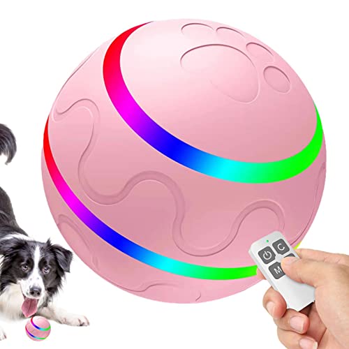 Balles pour Chien télécommandées, Balle Peppy Pet pour Chiens, Jouet à mâcher agressif, roulement Automatique avec lumière LED, pour Chiots de Petite et Moyenne Taille Cover