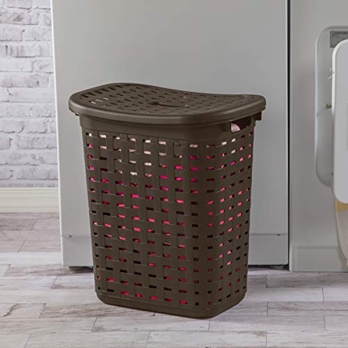 Sterilite 12766P04 Weave Laundry Hamper, Espresso, 4-Pack #TOP5