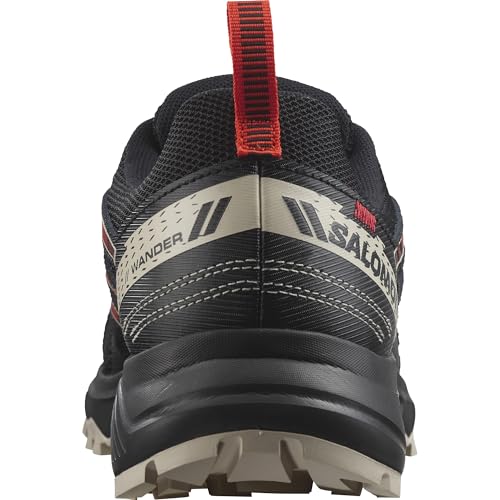 Salomon Men’s Wander Trail Running Shoes - Black/Rainy Day/Scarlet Ibis - 12.5
