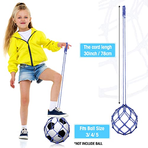 Charniol Soccer Juggling Kick Trainer Net For Kids Design Soccer Ball Bungee Training Juggling Net Soccer Kick Net Soccer Training Equipment Accessories & Gear For Kids Adults Fits Ball Size 3, 4, 5 #TOP1