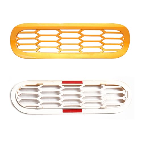Image of Front Grill Inserts Cover Trims Mesh Grille Frame Kit Compatible with 2021 2022 2023 2024 2025 New Ford Bronco 2 /4 Door Exterior Decoration Accessories Protection Decor Decal, 6Pcs Yellow