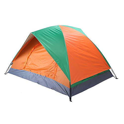 Carpa de Camping Domo para 2 Personas Naranja y Verde miniatura 2