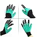 Garden Genie Gloves with Claws（2019 Upgrade）, Waterproof and Breathable Garden Gloves for Digging Planting, Best Gardening Gifts for Women and Men (Green Claw 1 Pairs)