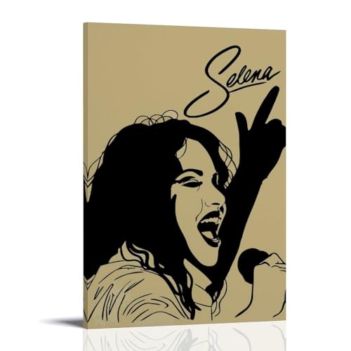 UWERHW Selena Quintanilla - Póster para mujer (1 portada, lienzo moderno, estético, cartel, decoración para sala de estar, dormitorio, 20 x 30 cm, estilo de marco)
