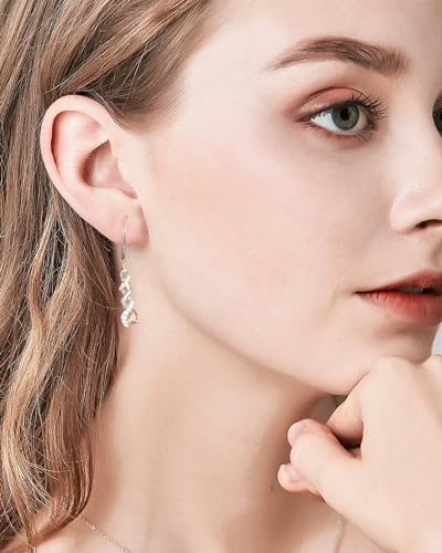 Boucles d'oreilles Infini Argent Sterling 925 Pierre de Naissance Cristal - 2