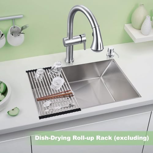 30 Inch Undermount Kitchen Sink, Stainless Steel Single Bowl Flush Rim, 2.0cm Edge & 1.0mm Wall, Brushed Finish with Bottom Grid and Drain Included by MilleLoom - Image 2