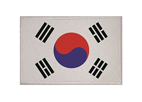 U24 Aufnäher Süd Korea Fahne Flagge Aufbügler Patch 9 x 6 cm
