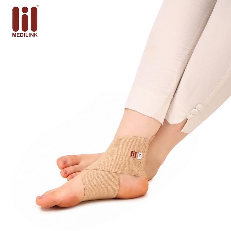 Medilink Neoprene Anklet Ankle Binder Brace Foot Support- Ankle Wrap- For Sprained Ankle, Ankle Pain, Running, Gym, Other Sports 3