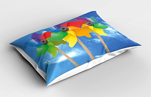 Almohada de tela estándar multicolor 91 cm x 51 cm miniatura 2